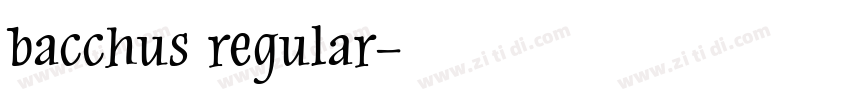 bacchus regular字体转换